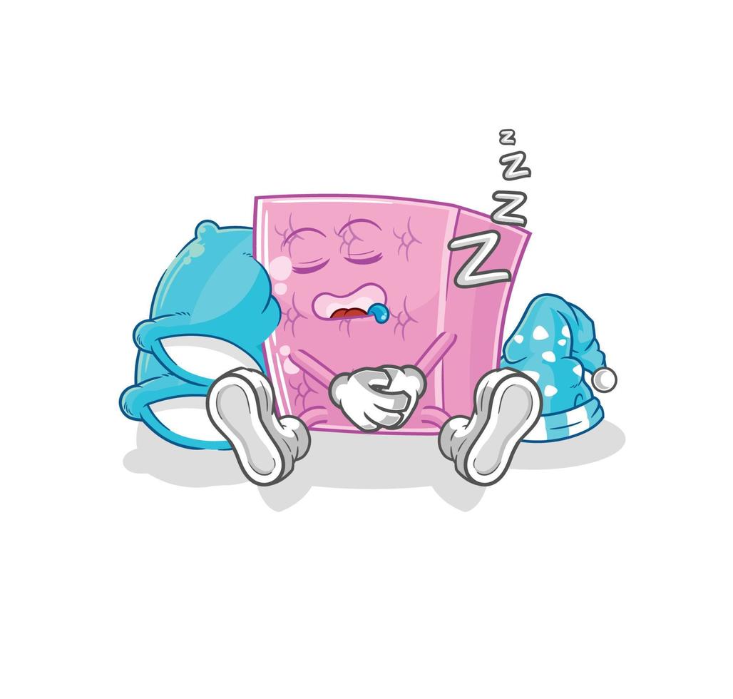 mattress cartoon character vector