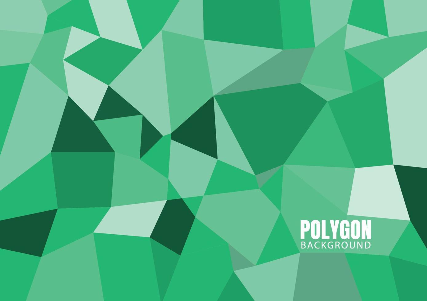 Polygon background with green Wallpaper or banner. vector