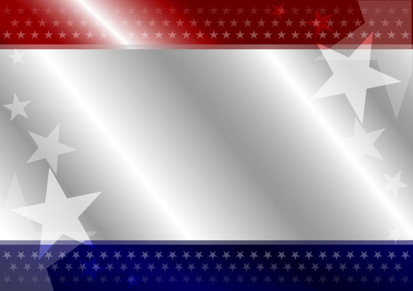 Red, blue and white american flag made from vector