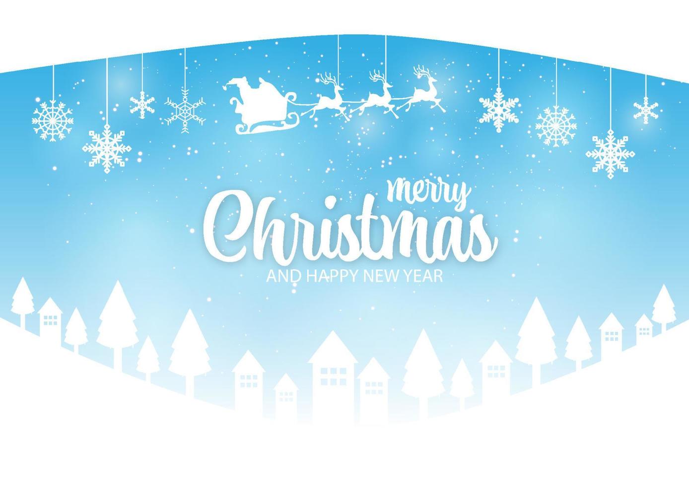 Merry Christmas and Happy New Year made from paper cut vector. vector