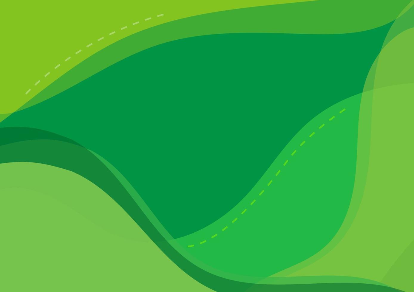 Green fluid wave abstract background. vector