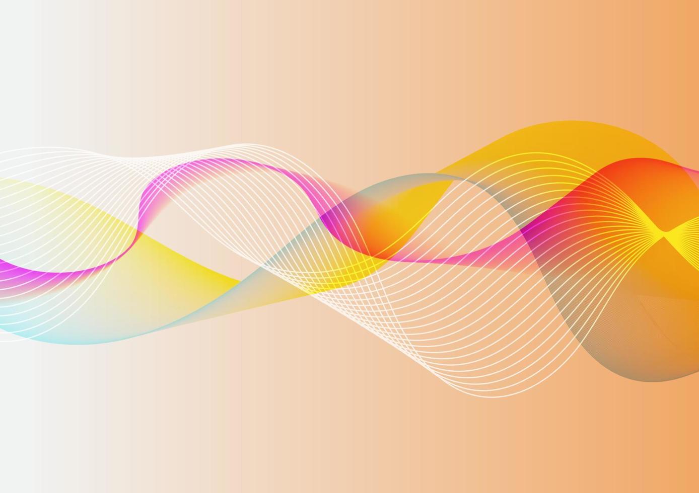 fondo abstracto de ondas de colores. vector