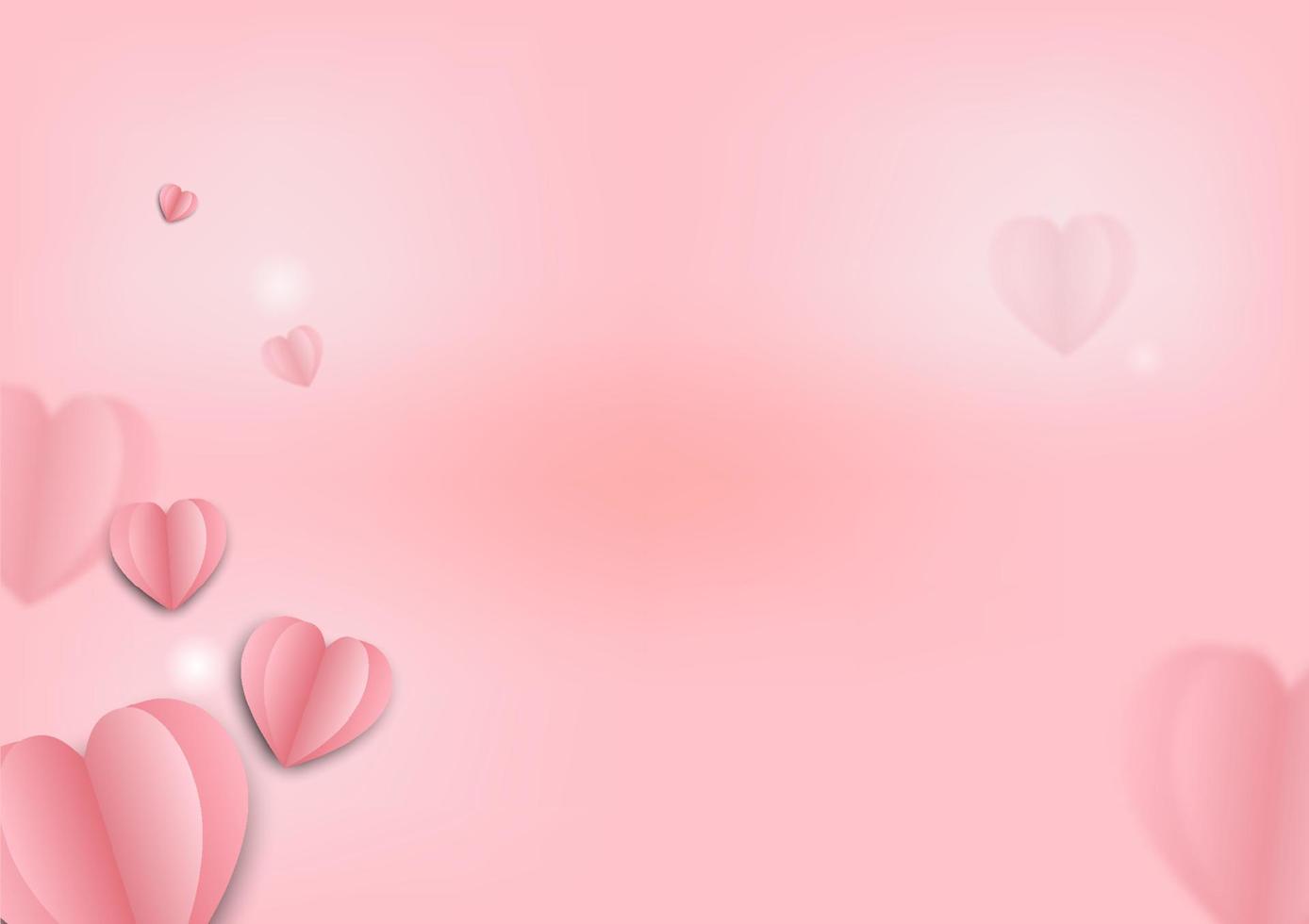 fondo rosa para el festival y la boda de san valentín vector