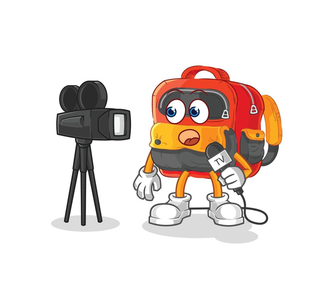 school backpack vector character