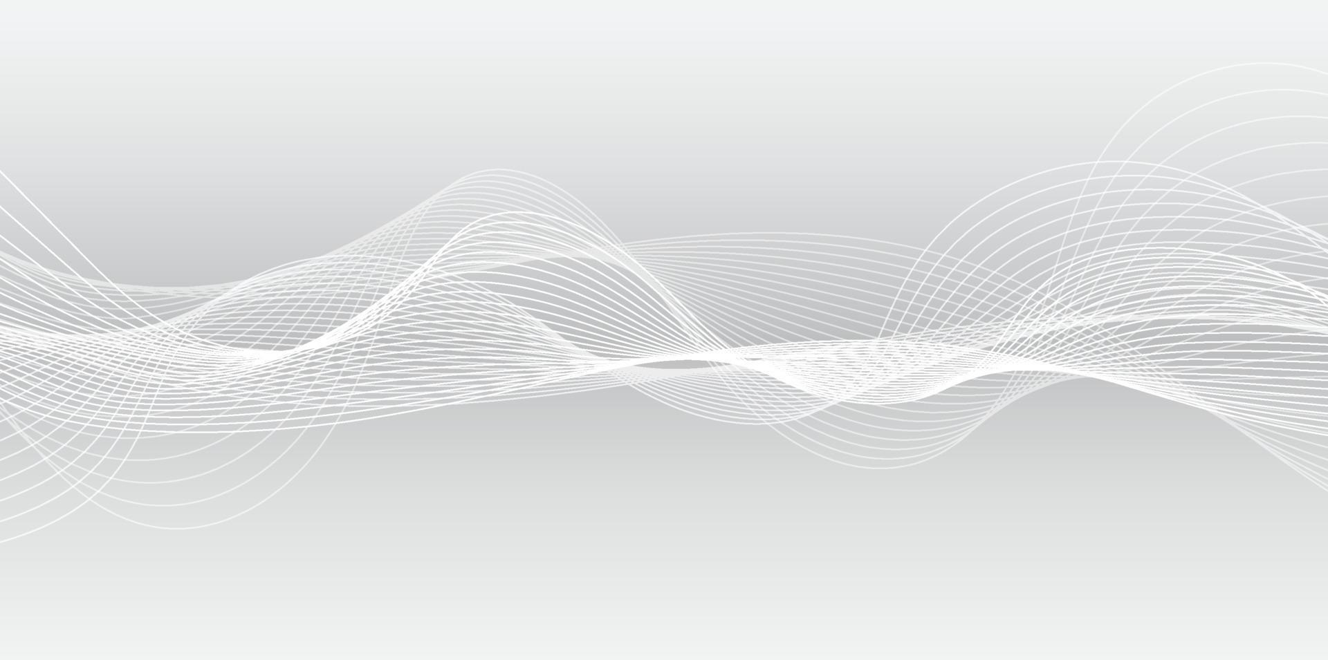 Abstract white wavy with blurred light curved line background.white vector