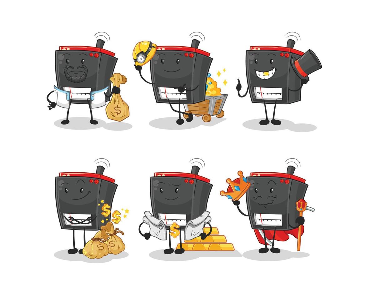 radio cartoon character vector