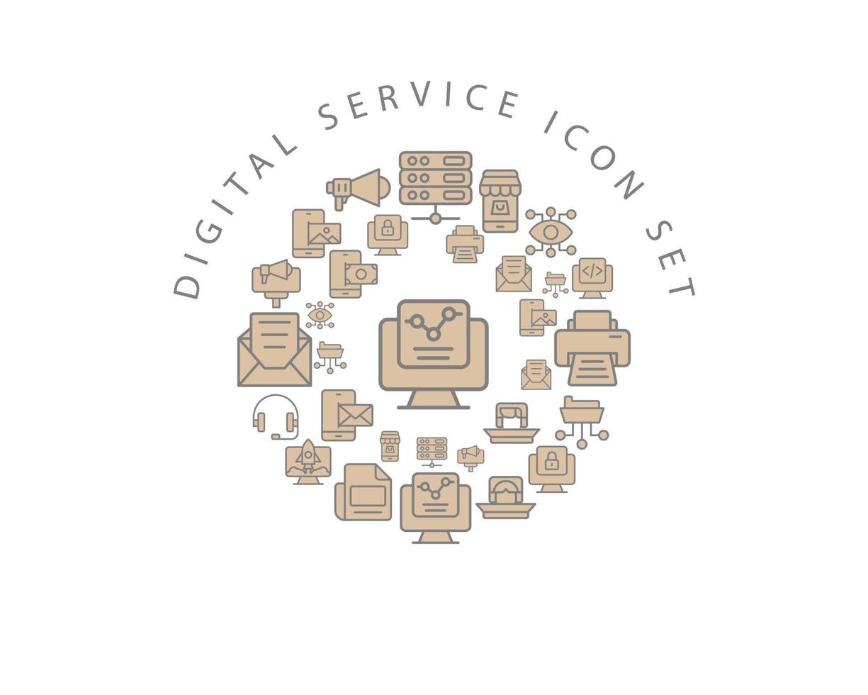 Graphic design icon set design on white background. vector