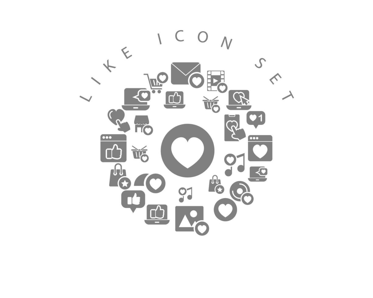 Like icon set design on white background vector