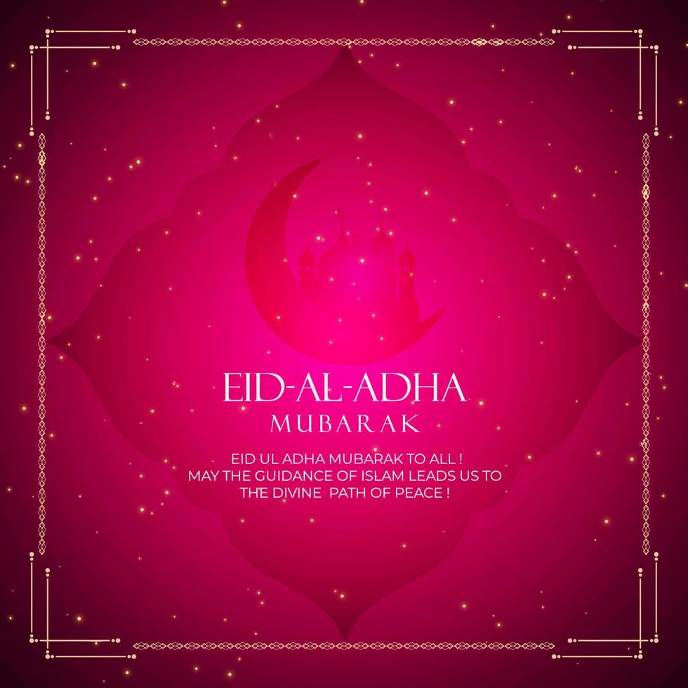 Fondo de saludos eid-ul-adha mubarak. vector