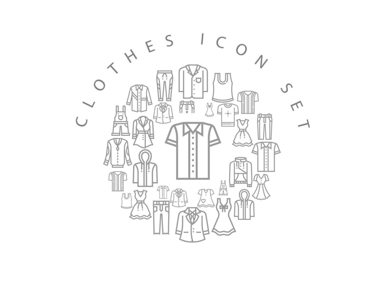 Clothes icon set design on white background vector