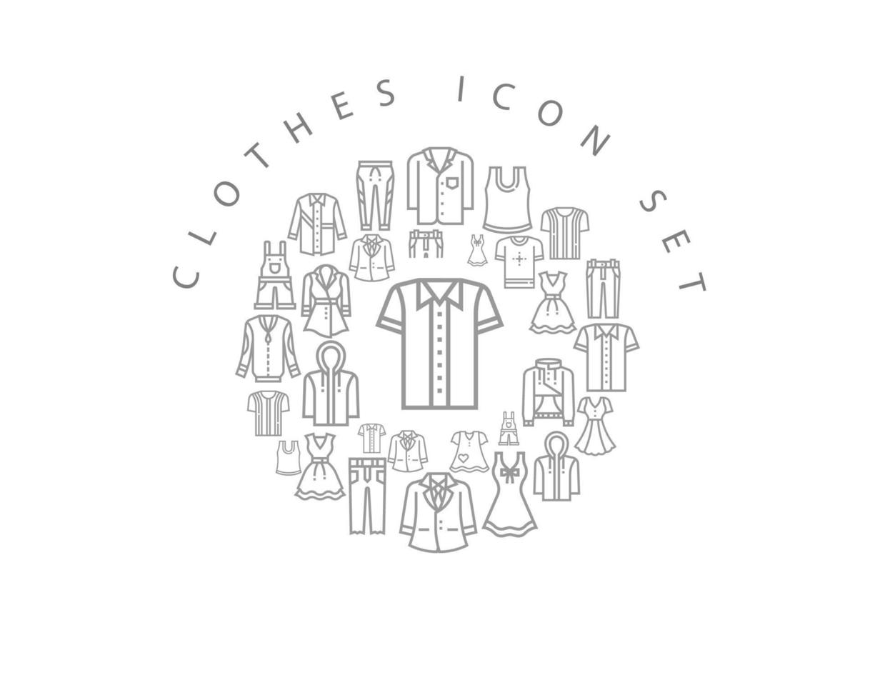 Clothes icon set design on white background vector