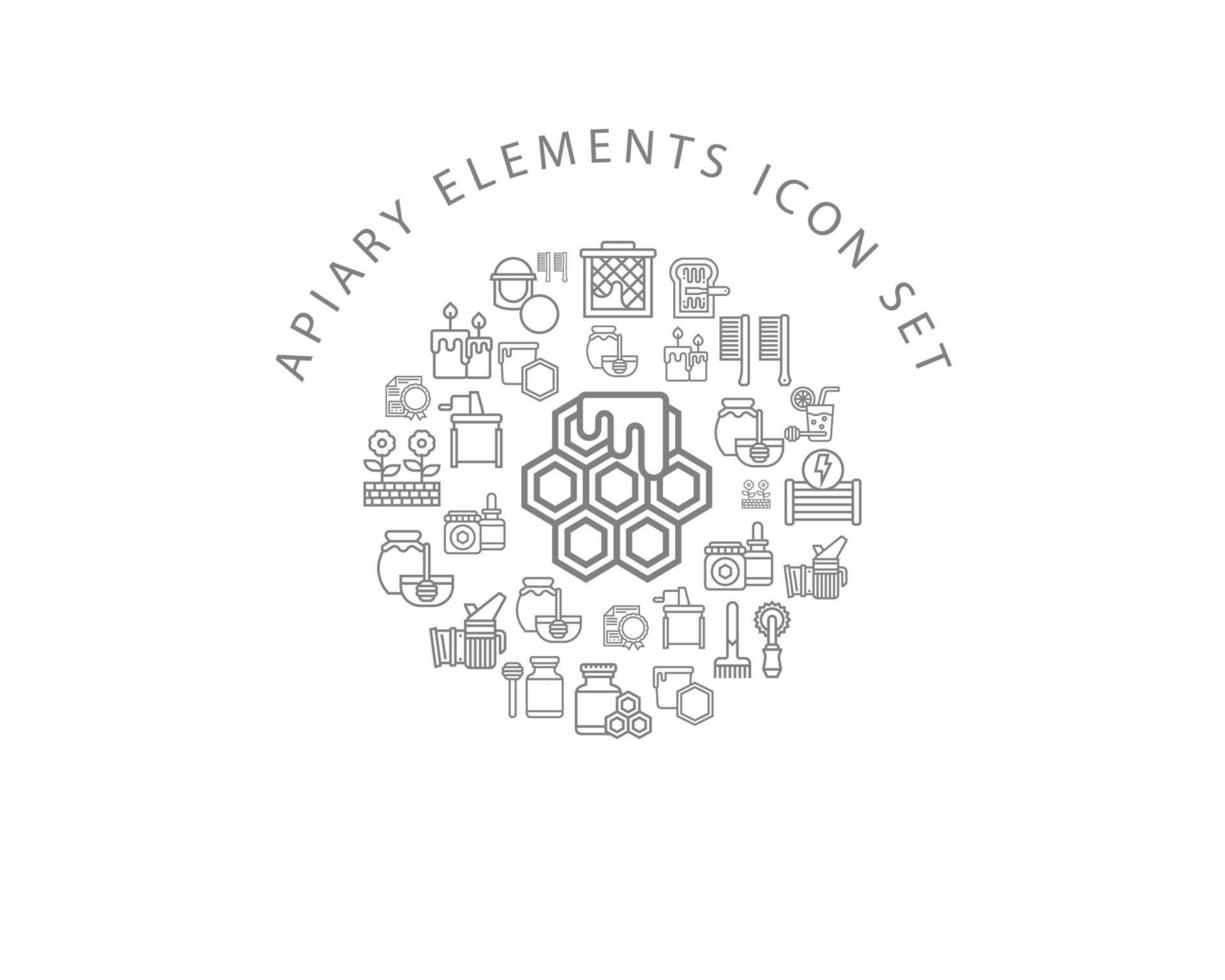 Police Elements icon set design on white background. vector