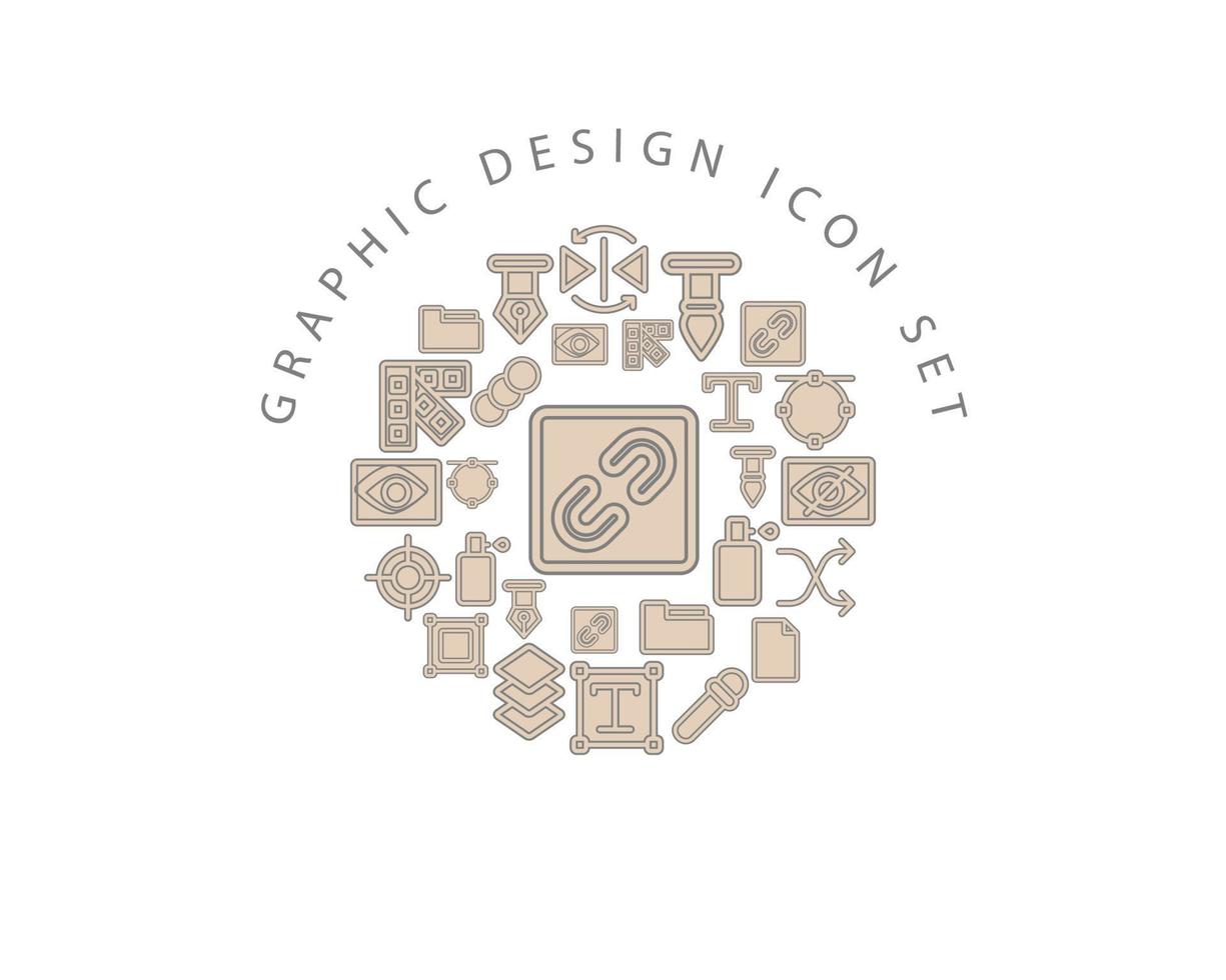 Graphic design icon set design on white background. vector