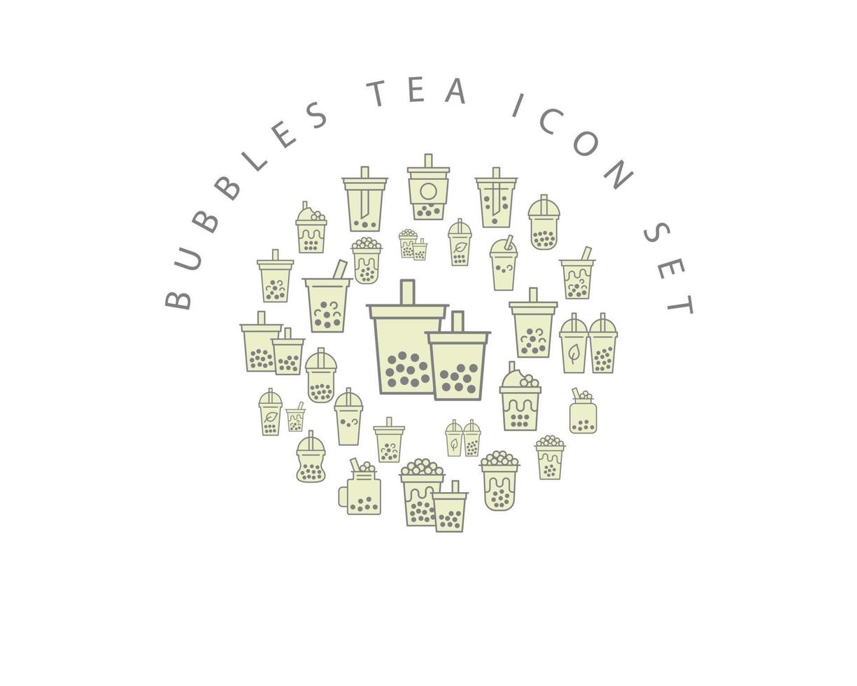 Bubbles icon set design on white background. vector