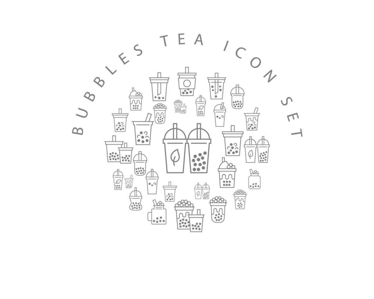 Bubbles icon set design on white background. vector