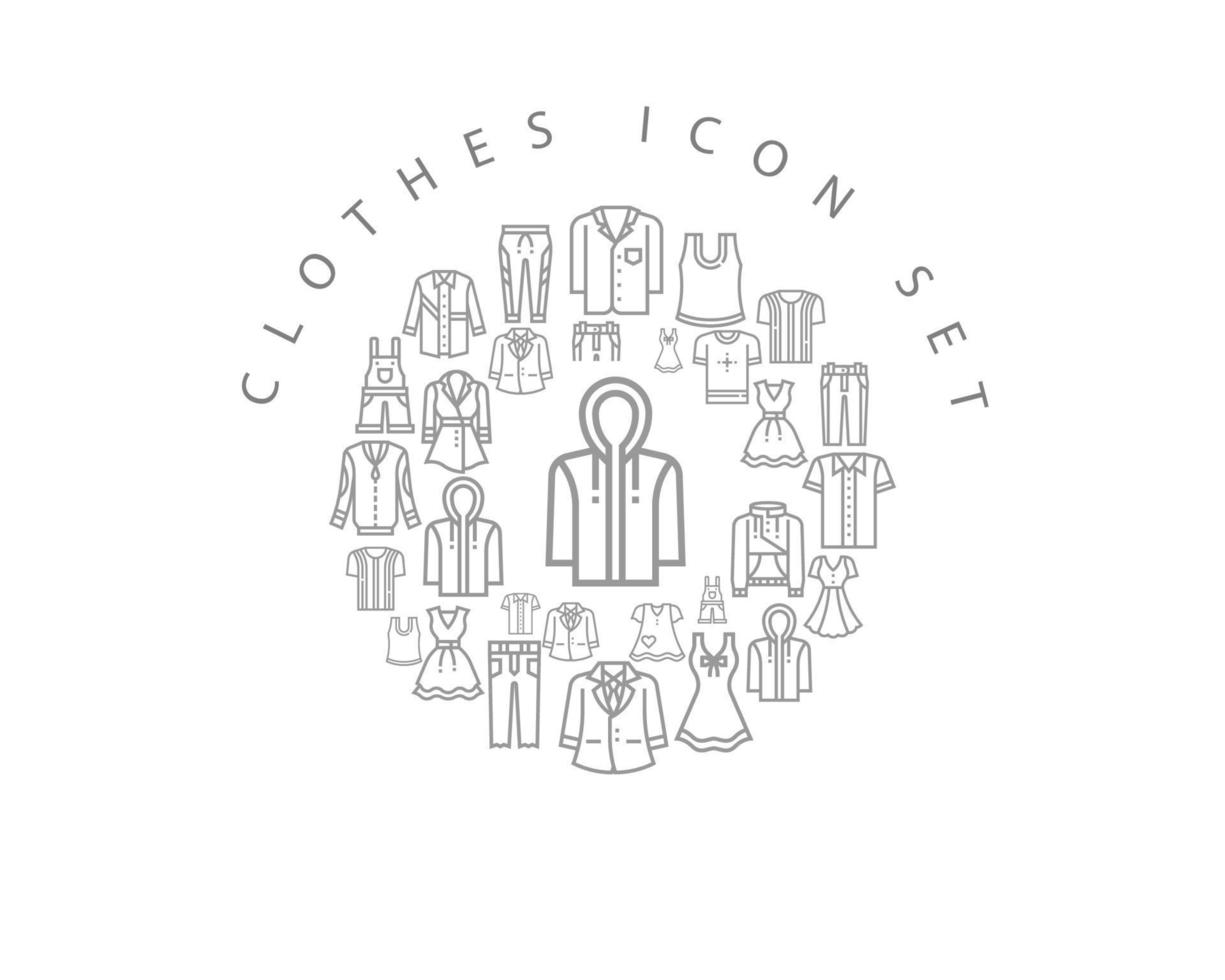 Clothes icon set design on white background vector