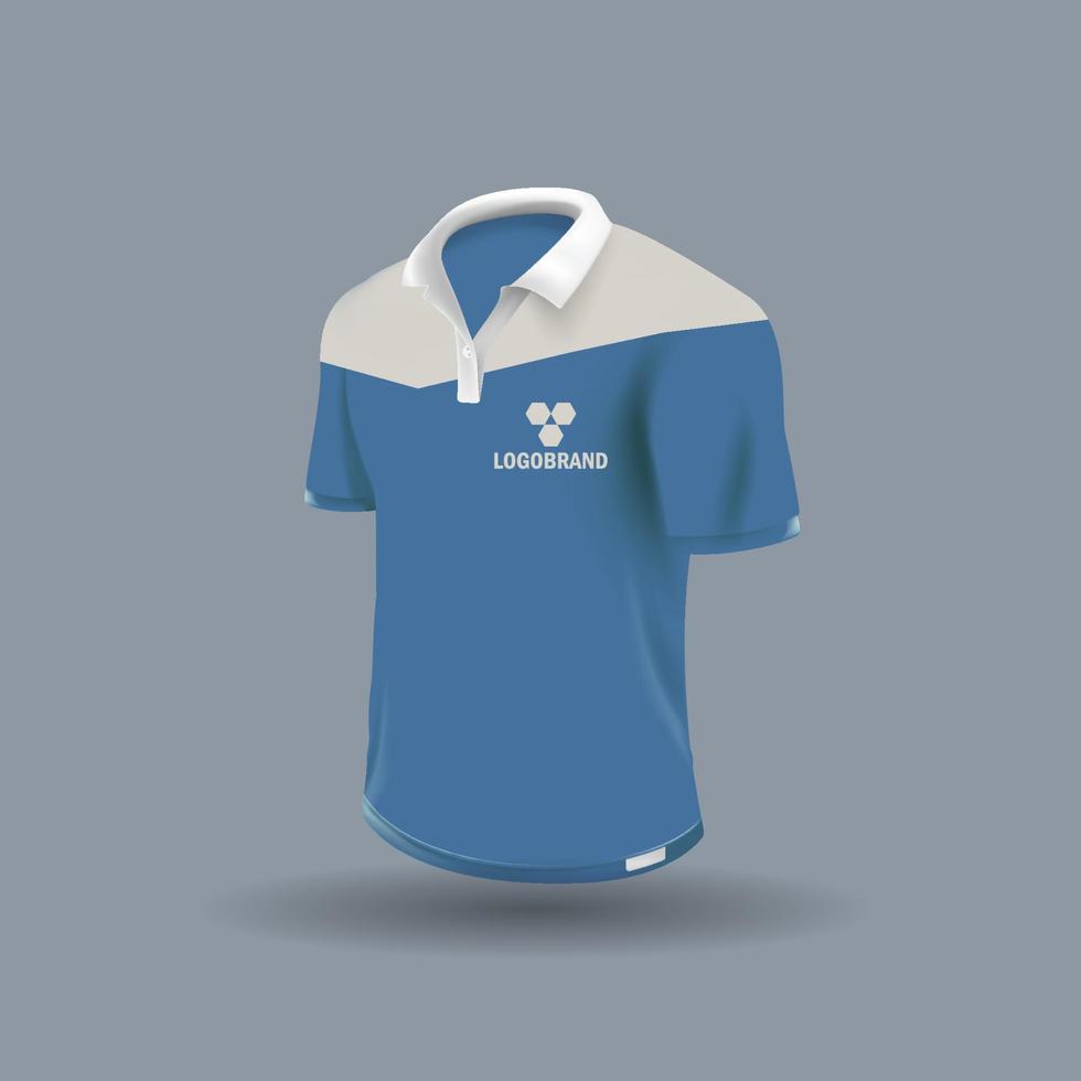 Polo T shirt design mockup template vector