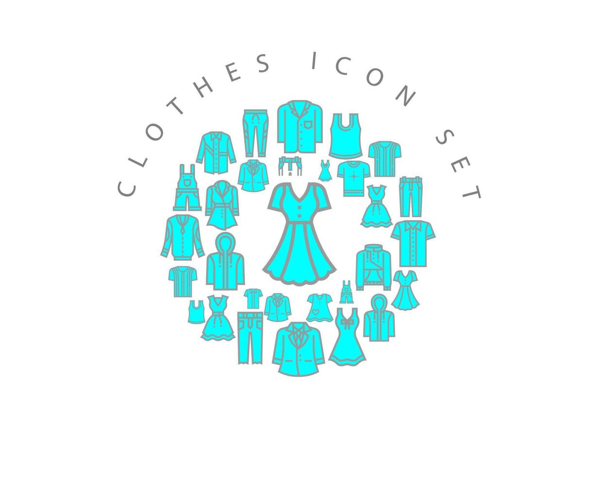 Clothes icon set design on white background vector