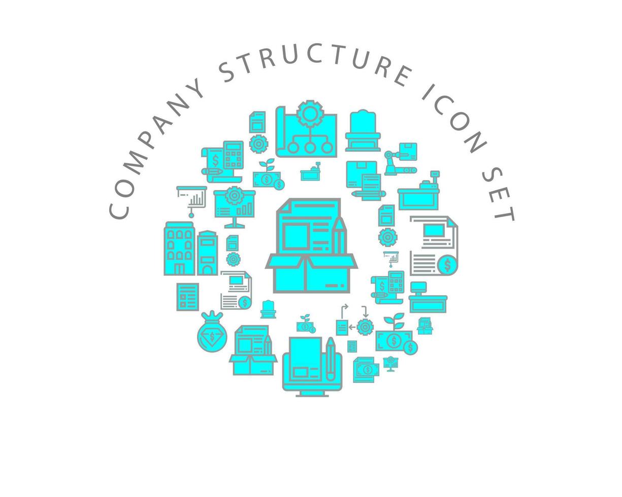 Computer structure icon set design on white background. vector