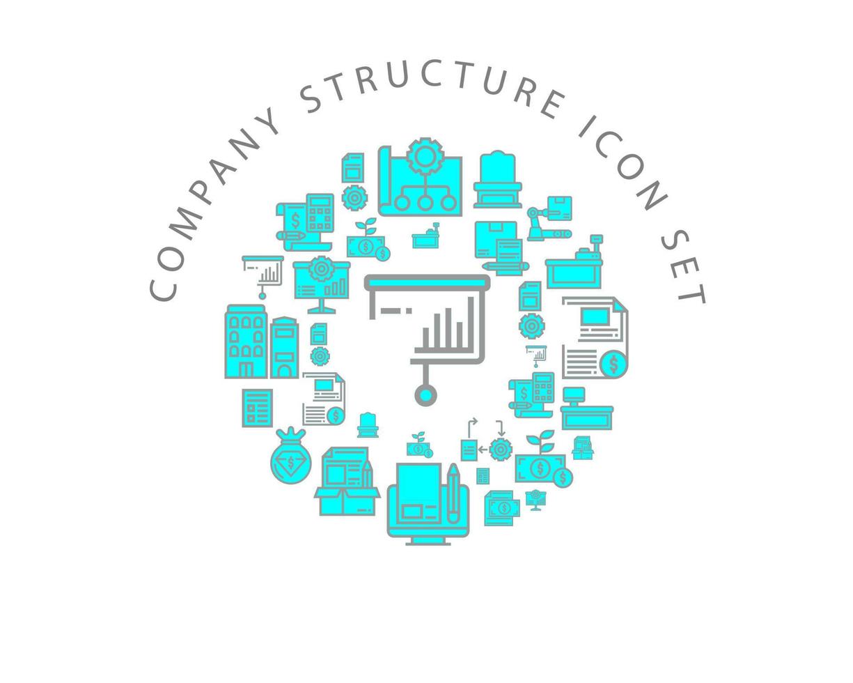 Computer structure icon set design on white background. vector