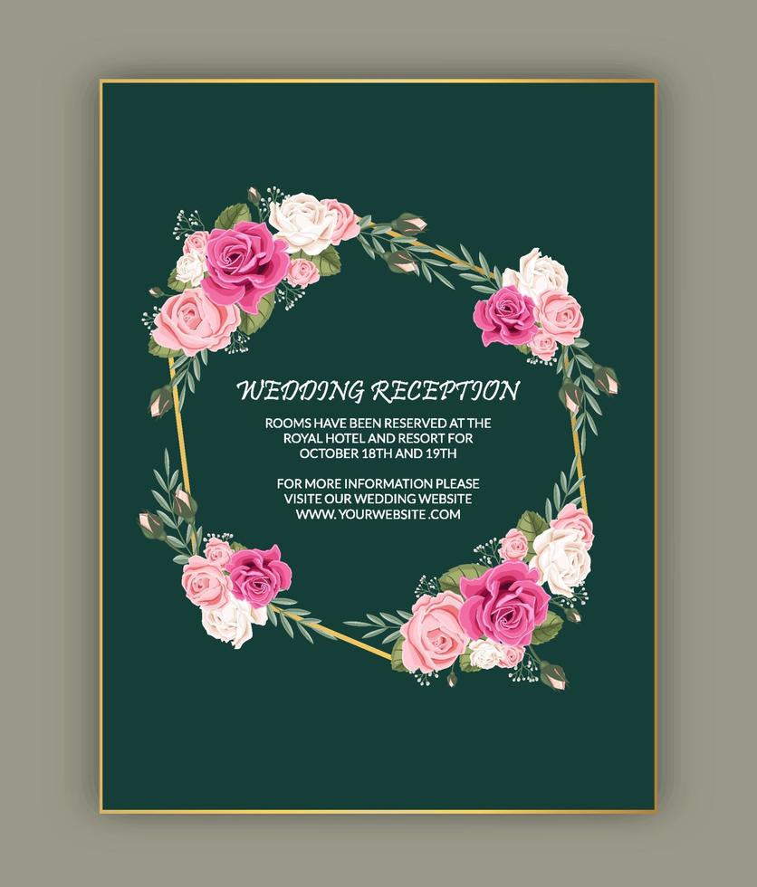 Luxury Wedding invitation card. Wedding invitation template. vector