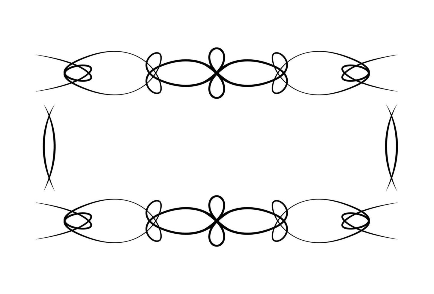 Blank template for text, isolated text box, vector ornaments