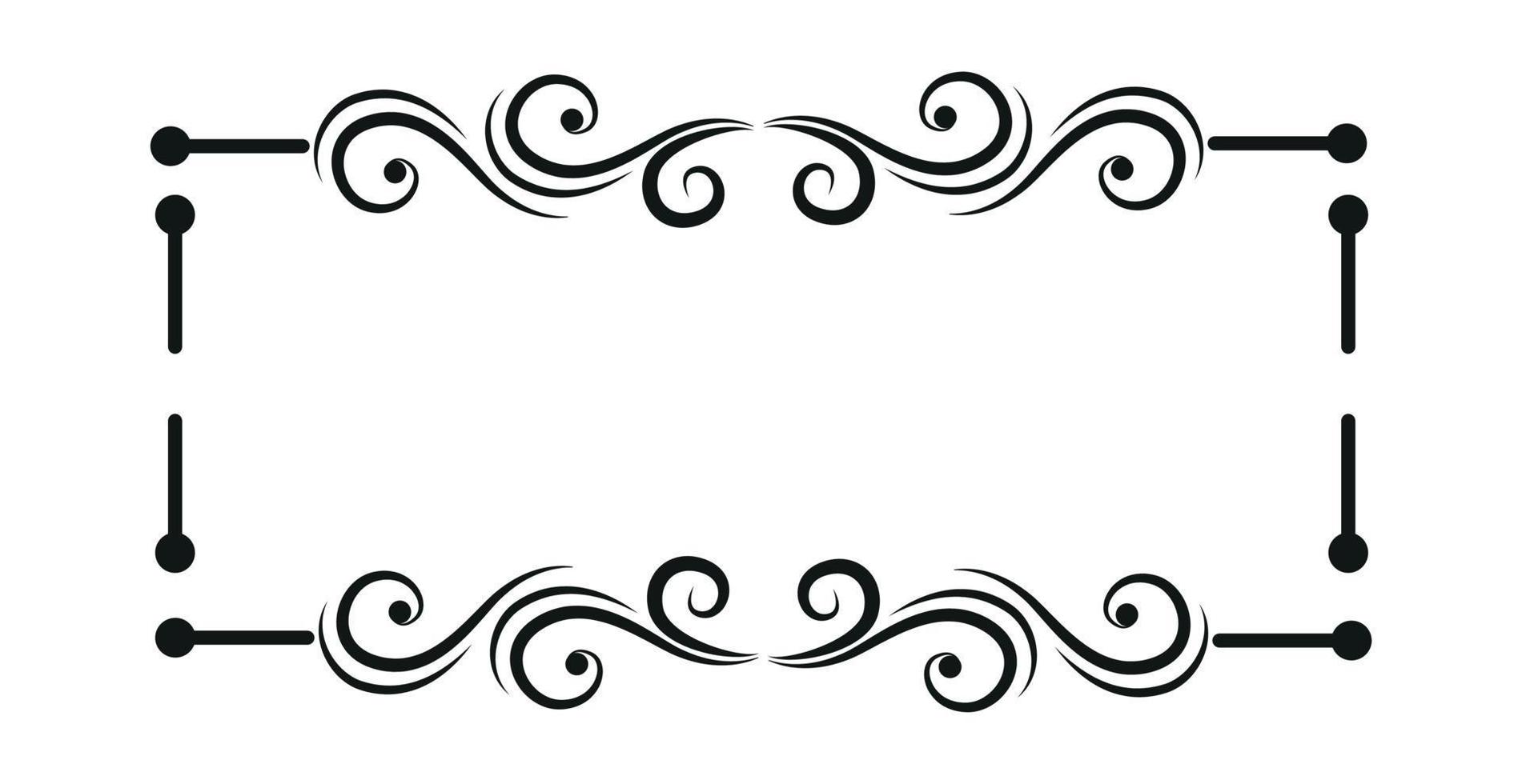 plantilla en blanco para texto, cuadro de texto aislado, adornos vectoriales vector