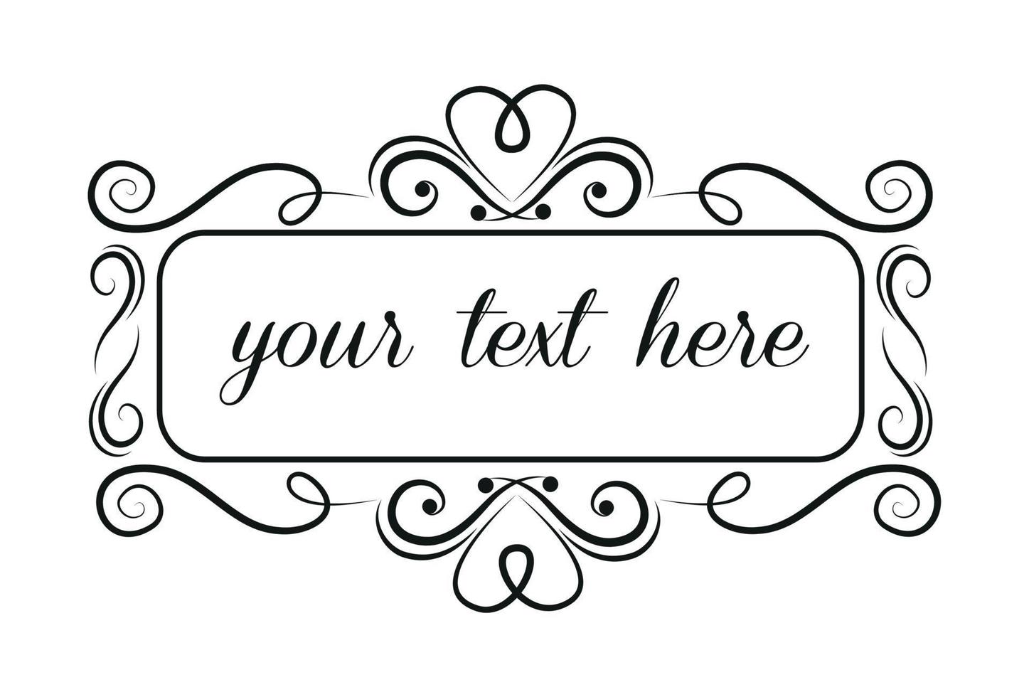 Template with text, isolated empty field, vector ornaments 10744014 ...