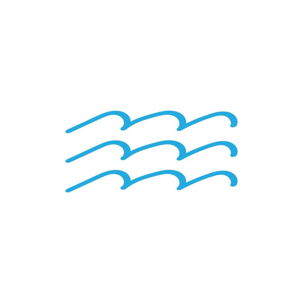 Water wave icon vector