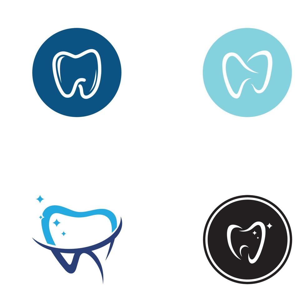 logotipo dental, logotipo para la salud dental y logotipo para el cuidado dental. usando un concepto de diseño de vector de ilustración de plantilla