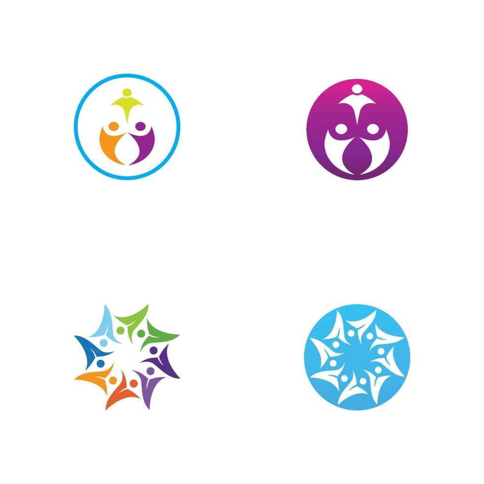 community icon logo vector template