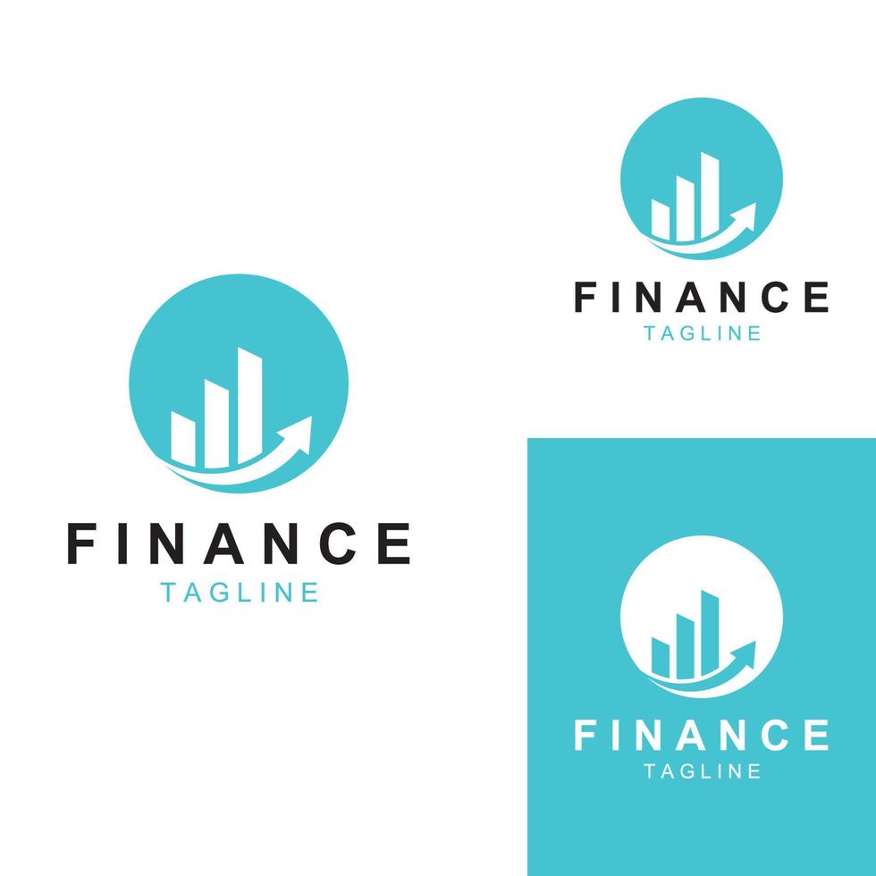 logotipo de empresa financiera o logotipo gráfico financiero. logotipo para datos de resultados de empresas financieras. con ilustración de plantilla de vector de diseño de icono.