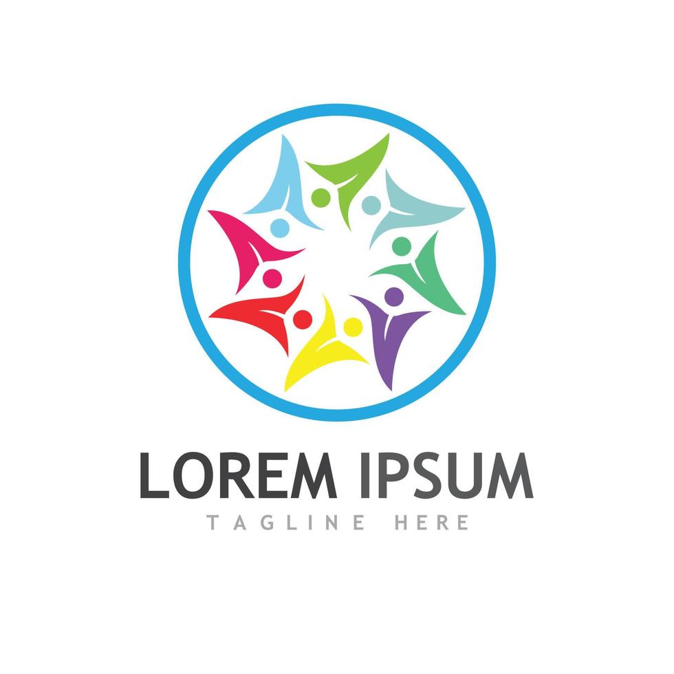 Community logos, community networks, and people check. Logos for teams or groups, kindergartens, and companies. vector