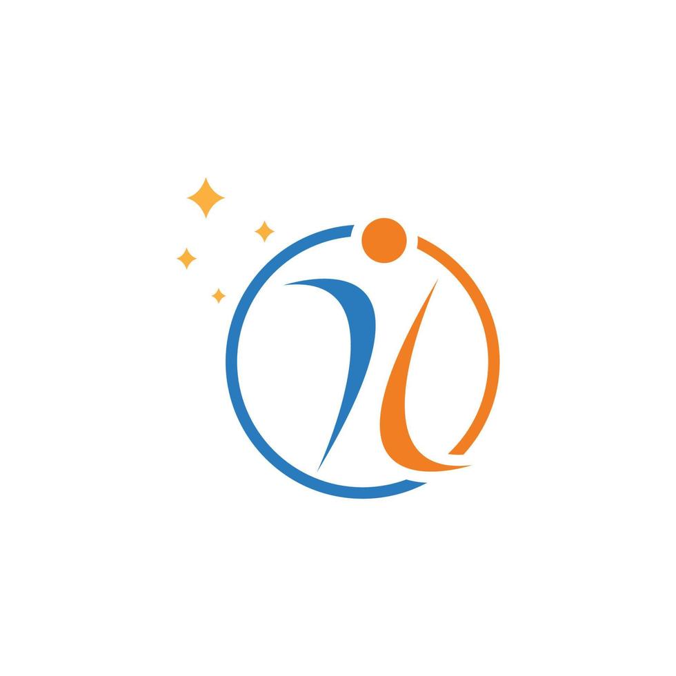 people star logo and symbol vector