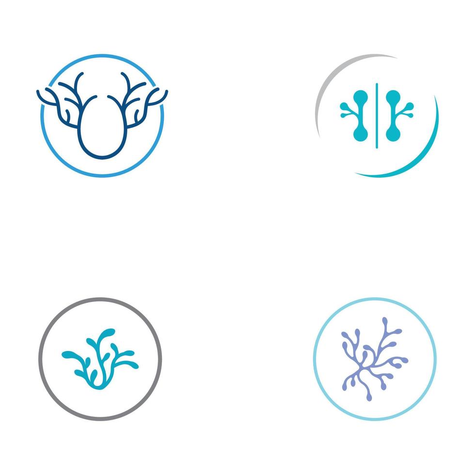 Neuron logo or nerve cell logo with concept vector illustration template.