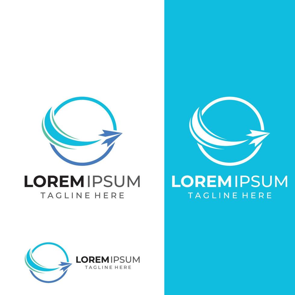 logotipo vectorial de la empresa de logística, logotipo de icono de flecha, logotipo de entrega digital rápida. utilizando la edición de vectores de logotipo simple y fácil.