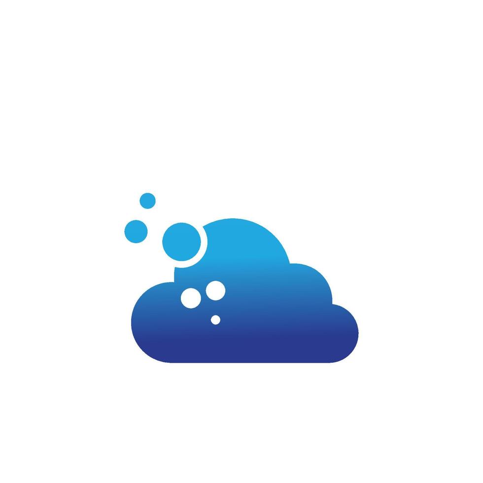 Cloud and sun data logo and symbols icons vector