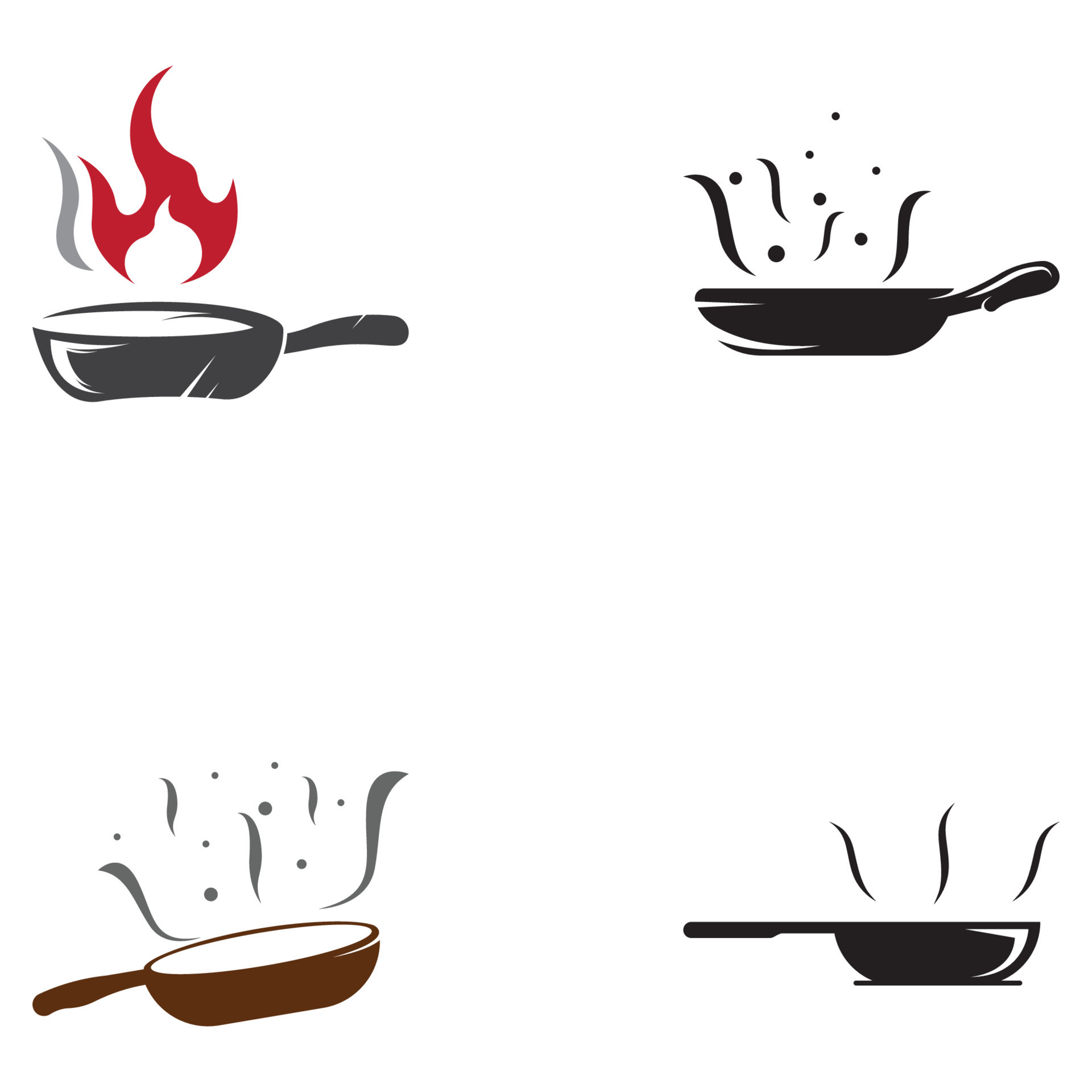 Logos for cooking utensils, cooking pots, spatulas and cooking spoons ...