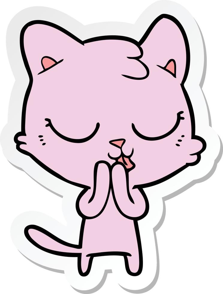 sticker of a cartoon cat 10744773 Vector Art at Vecteezy