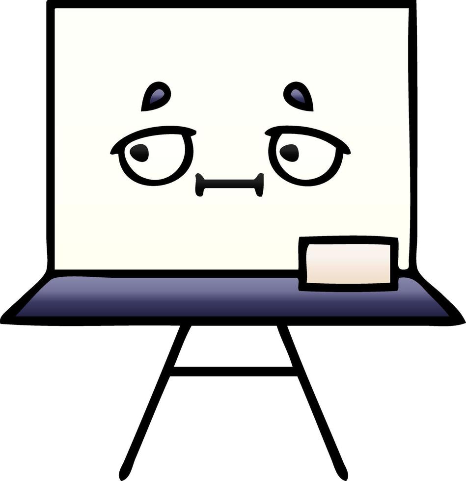 gradient shaded cartoon white board vector