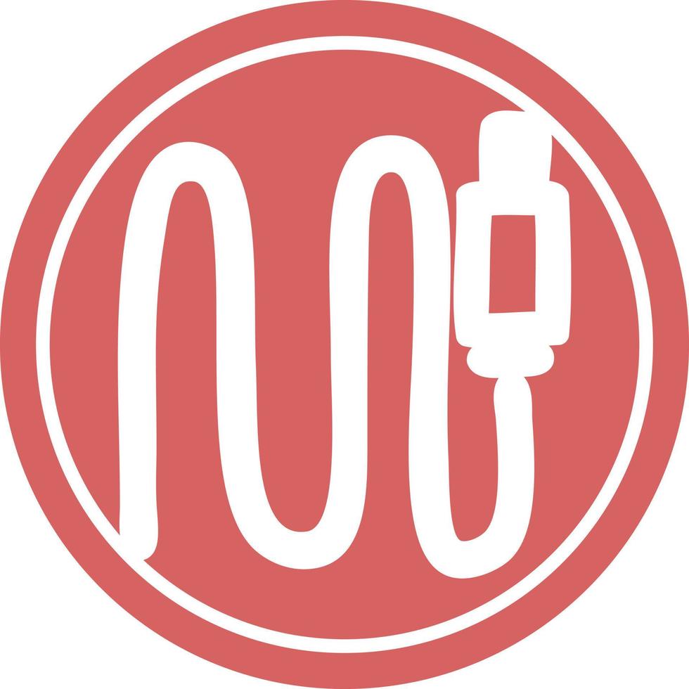electrical plug circular icon vector