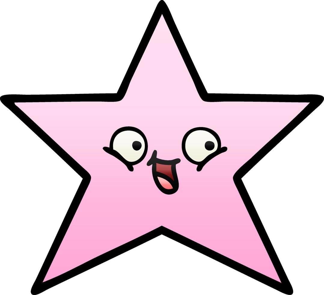 gradient shaded cartoon star fish vector