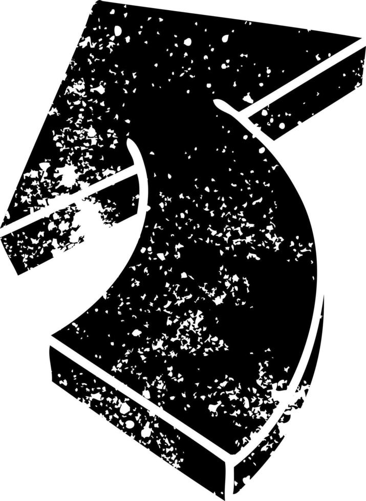 quirky distressed symbol arrow vector
