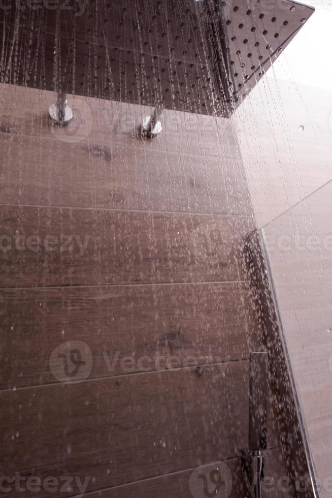 Modern elegant stainless steel shower photo