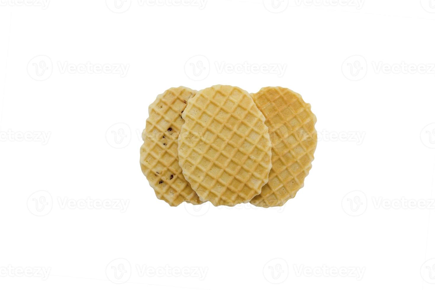 waffle crisp isolated on white background,clipping path photo