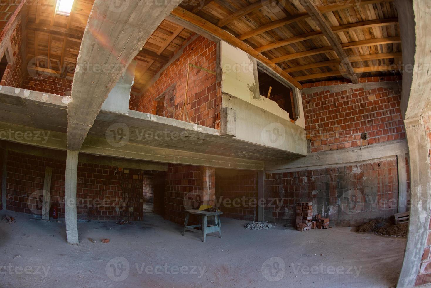 interior del sitio de construcción foto