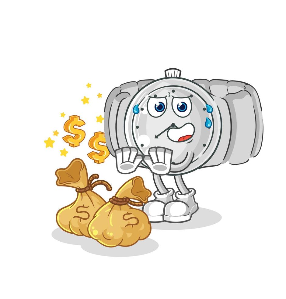 wristwatch cartoon character vector