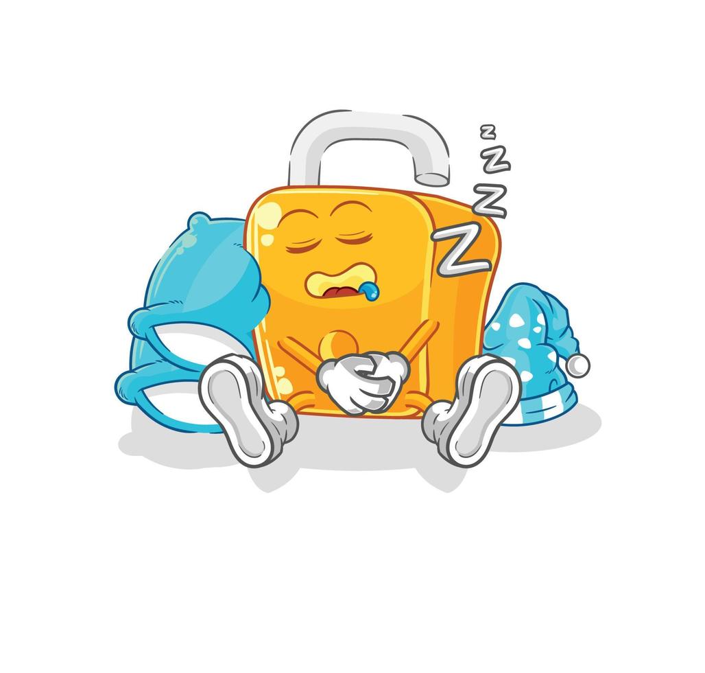 padlock cute cartoon vector