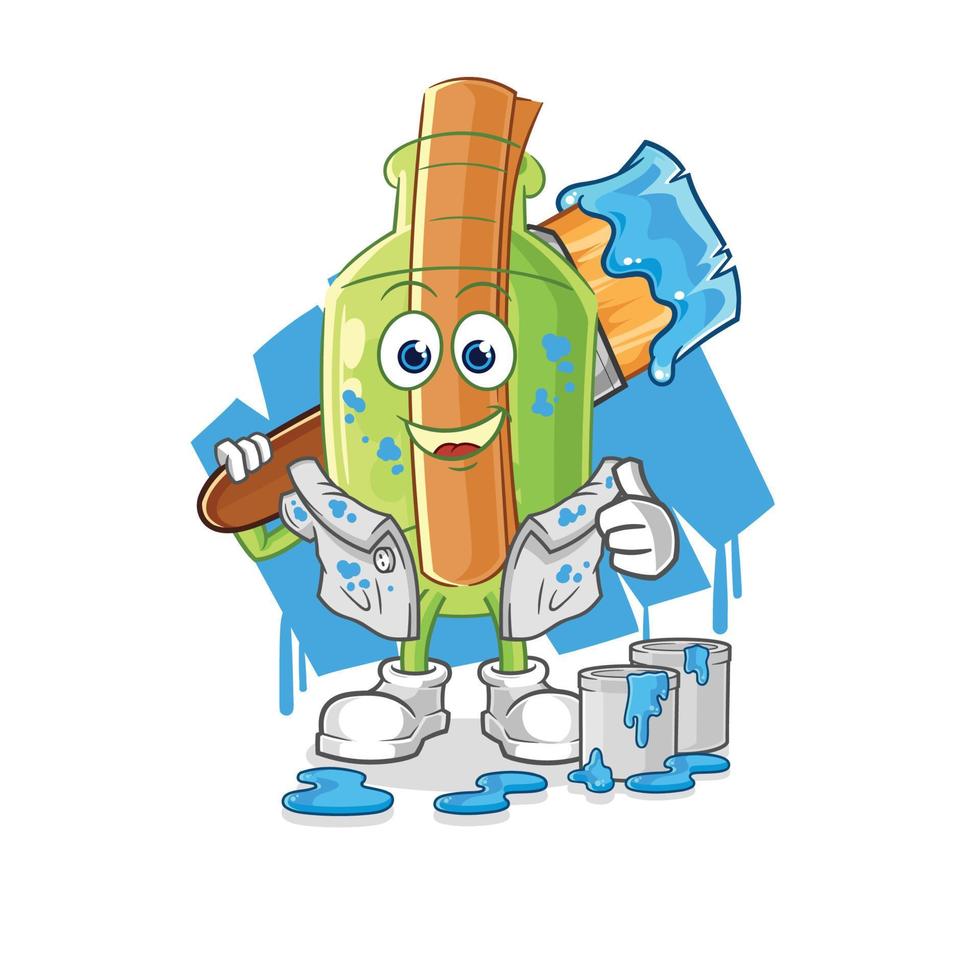 message in a bottle cartoon vector