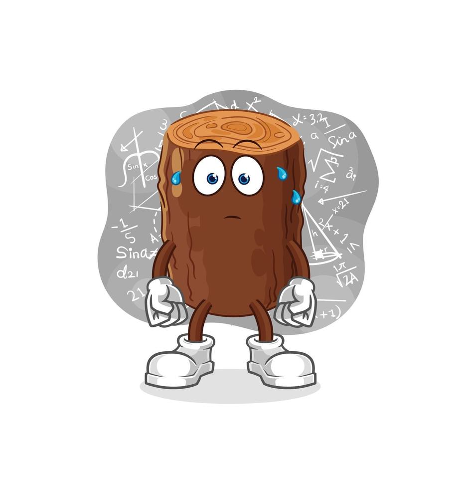 log cute cartoon character vector